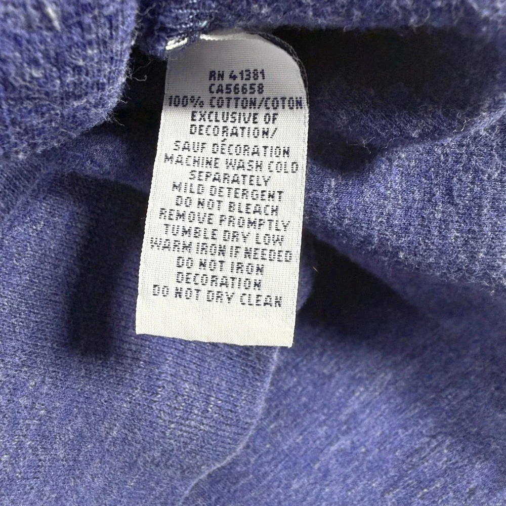Polo Ralph Lauren Quarter Zip Pullover Mens XL Blue Heathered Cotton Sweater